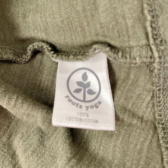 Women's Roots Yoga Cotton Tunic Top, Sage Green, Size M - Picture 8 of 9